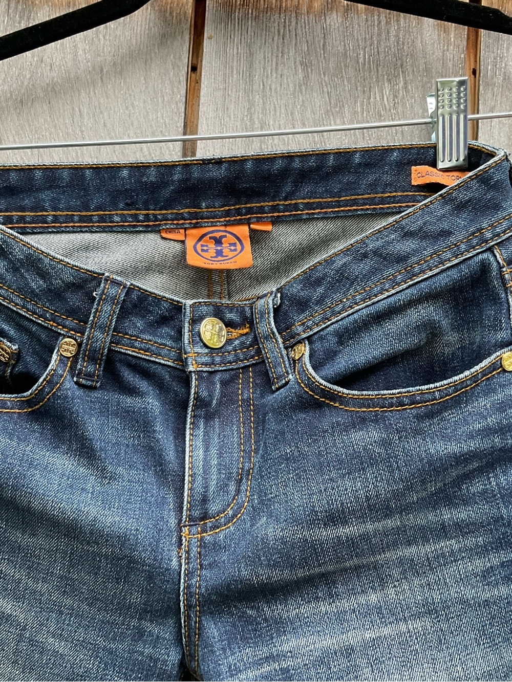 Tory Burch Dark Blue Bootcut Jeans - Picture 6 of 6